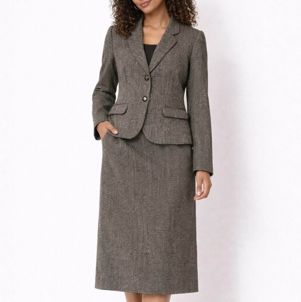 Vintage Claude Danielle Wool Blend Women's Blazer and Skirt Set